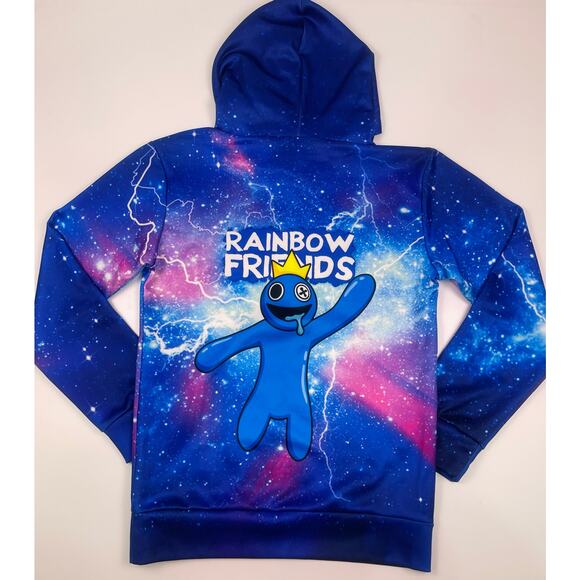 Boys Youth Sz 8 Rainbow Friends Roblox Galaxy Graphic Hoodie Character Pullover - Picture 3 of 8